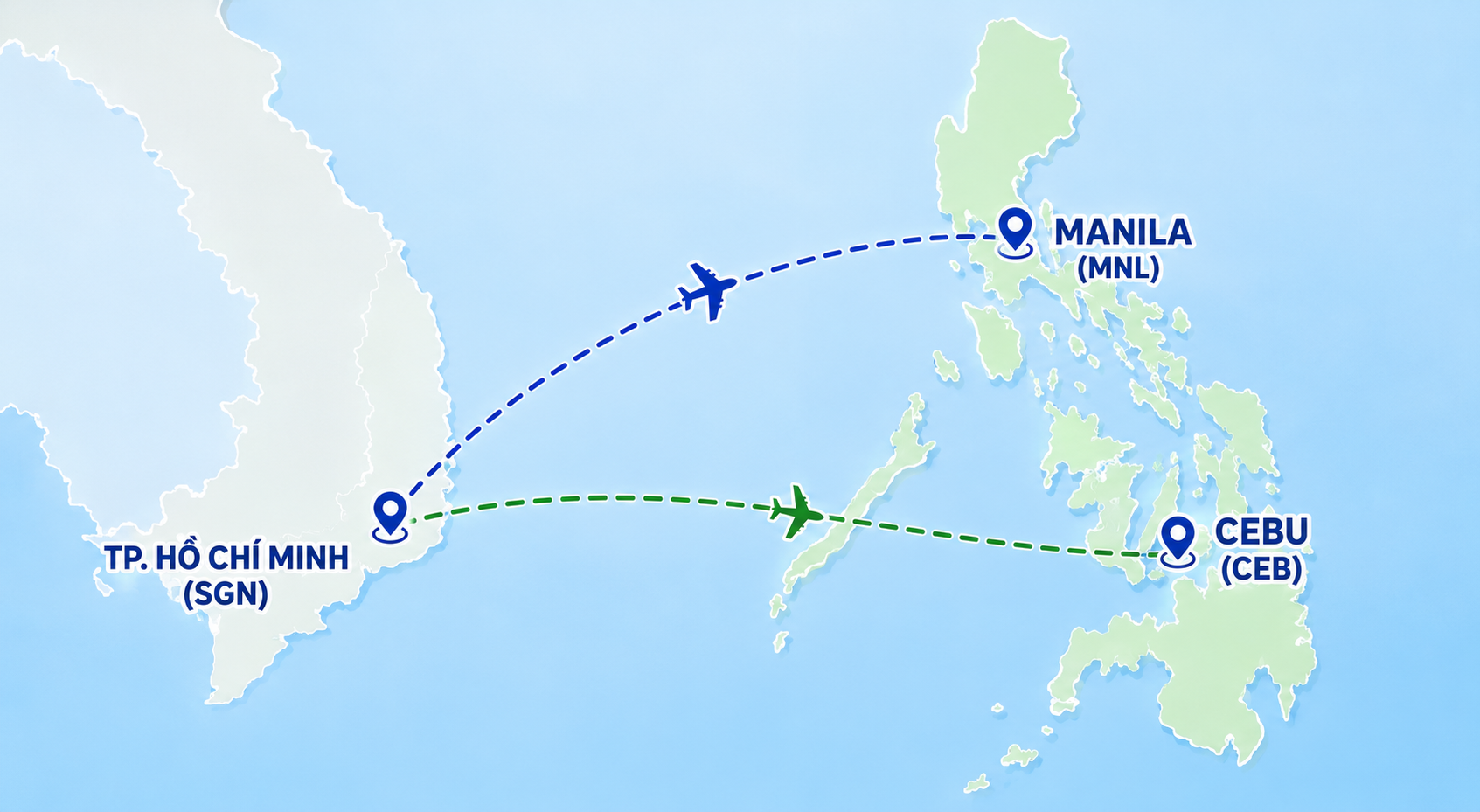 CEBU PACIFIC BỔ SUNG CHUYẾN BAY TP.HCM - MANILA VÀ KHÔI PHỤC ĐƯỜNG BAY TP.HCM - CEBU